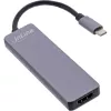 InLine Multi-hub USB 3.2 Gen.1, 2x USB-A, HDMI 4K/30Hz, karšu lasītājs, alumīnijs, pelēks