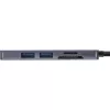 InLine Multi-hub USB 3.2 Gen.1, 2x USB-A, HDMI 4K/30Hz, karšu lasītājs, alumīnijs, pelēks