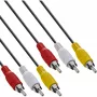 InLine AV kabelis 3x RCA vīriešu/vīriešu 2m, 3 x RCA, 2 m, Melns