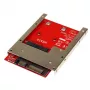 StarTech.com SAT32MSAT257 mSATA SSD uz 2,5 collu SATA pārejas adapteris / konverters, 22 kontaktu SATA, 6 Gbit/s, melnā, sarkanā un sudraba krāsā