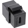 InLine USB 3.1 Snap-In modulis, USB-C F/F, melns korpuss
