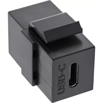 InLine USB 3.1 Snap-In modulis, USB-C F/F, melns korpuss