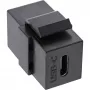 InLine USB 3.1 Snap-In modulis, USB-C F/F, melns korpuss