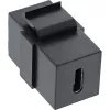 InLine USB 3.1 Snap-In modulis, USB-C F/F, melns korpuss