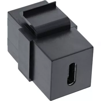 InLine USB 3.1 Snap-In modulis, USB-C F/F, melns korpuss