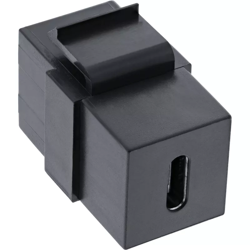 InLine USB 3.1 Snap-In modulis, USB-C F/F, melns korpuss