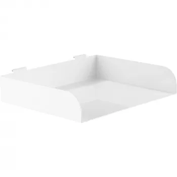 Modulārs plaukts InLine Slatwall Shelf liels balts Tērauds 318mm 250mm 68mm
