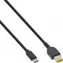 InLine USB-C uz Lenovo klēpjdatora (taisnstūra) lādēšanas kabelis, 2 m