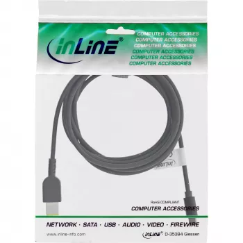 InLine USB-C uz Lenovo klēpjdatora (taisnstūra) lādēšanas kabelis, 2 m