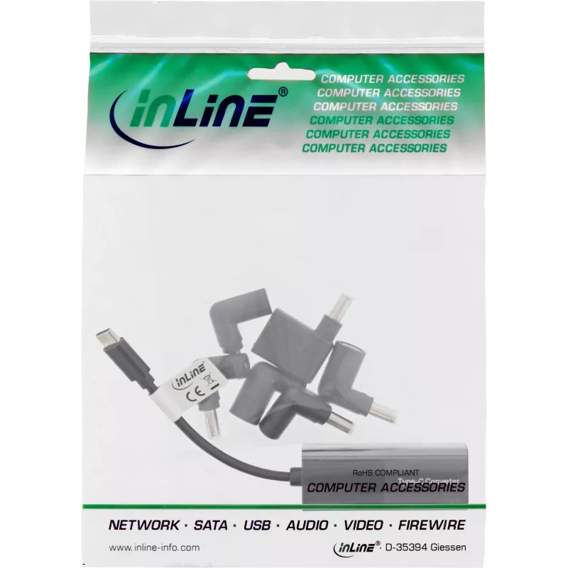 Strāvas padeves komplekts InLine Notebook 26679 USB-C 7-in-1 uzlādes komplekts