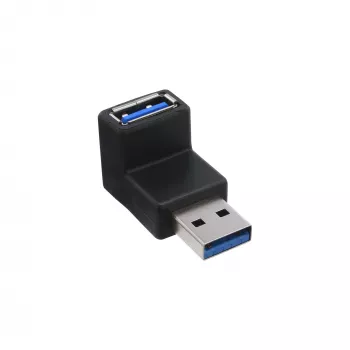 USB 3.0 Adapteris A tipa tēviņš / A tipa mātīte leņķa 90° InLine 35300R