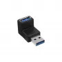 USB 3.0 Adapteris A tipa tēviņš / A tipa mātīte leņķa 90° InLine 35300R