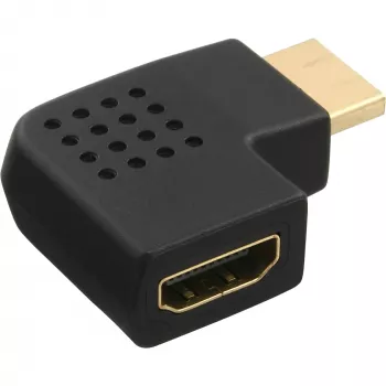 InLine HDMI Adapter vīrietis sieviete sānu leņķis pa kreisi zeltīts 17600S