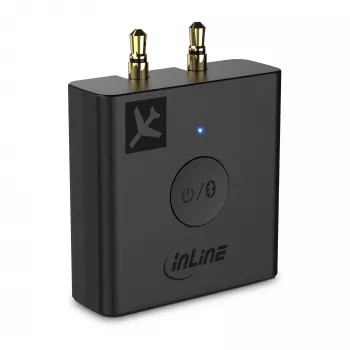 InLine Bluetooth audio raidītājs lidmašīnai, BT 5.0, aptX HD/LL