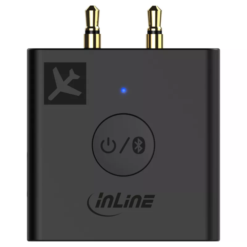 InLine Bluetooth audio raidītājs lidmašīnai, BT 5.0, aptX HD/LL