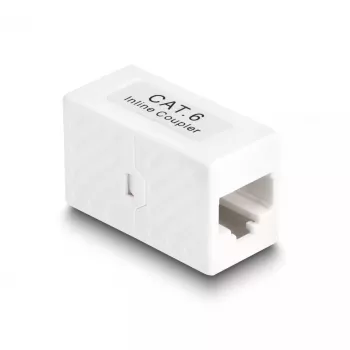 DeLOCK Adapters RJ45 ligzda uz RJ45 ligzdu Cat.6 UTP 1m Balts