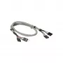 InLine USB 2.0 iekšējais pagarinātājs 2x 4 kontaktu IDC vīrišķais/sieviešu, 0,60 m, bēšs
