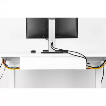 InLine zemgalda kabeļu pārvaldības sistēma 23190W — tērauds, balts, 114×600×76 mm