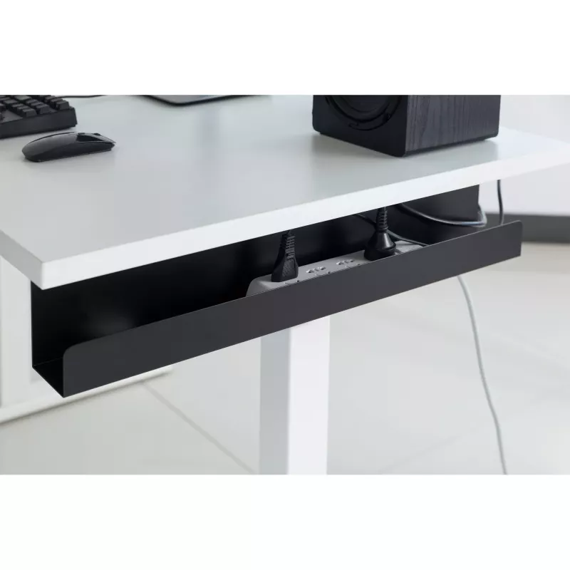 InLine zemgalda kabeļu pārvaldības sistēma 23190W — tērauds, balts, 114×600×76 mm
