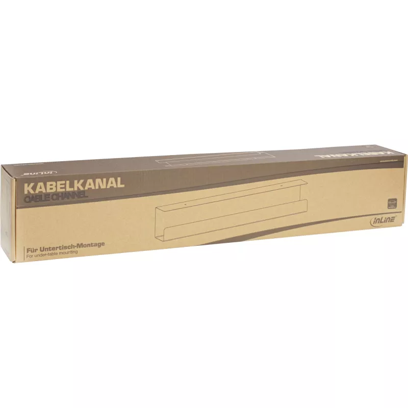 InLine zemgalda kabeļu pārvaldības sistēma 23190W — tērauds, balts, 114×600×76 mm