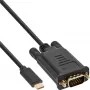 InLine USB Displeja kabelis, USB-C vīriešu / VGA vīriešu (DP Alt Mode), melns, 2m