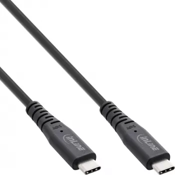 USB4 kabelis InLine USB-C vīriešu uz USB-C vīriešu, USB4 Gen 3x2, 40 Gbit/s, PD 240W, 8K@60Hz, TPE, 2 m