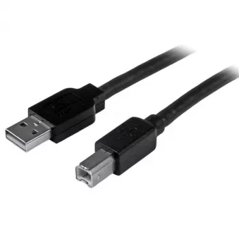 StarTech.com 50 pēdu (15m) aktīvs USB 2.0 A-B kabelis, garš printera USB kabelis, 1x USB-A (tēviņš), 1x USB-B (tēviņš) - Melns