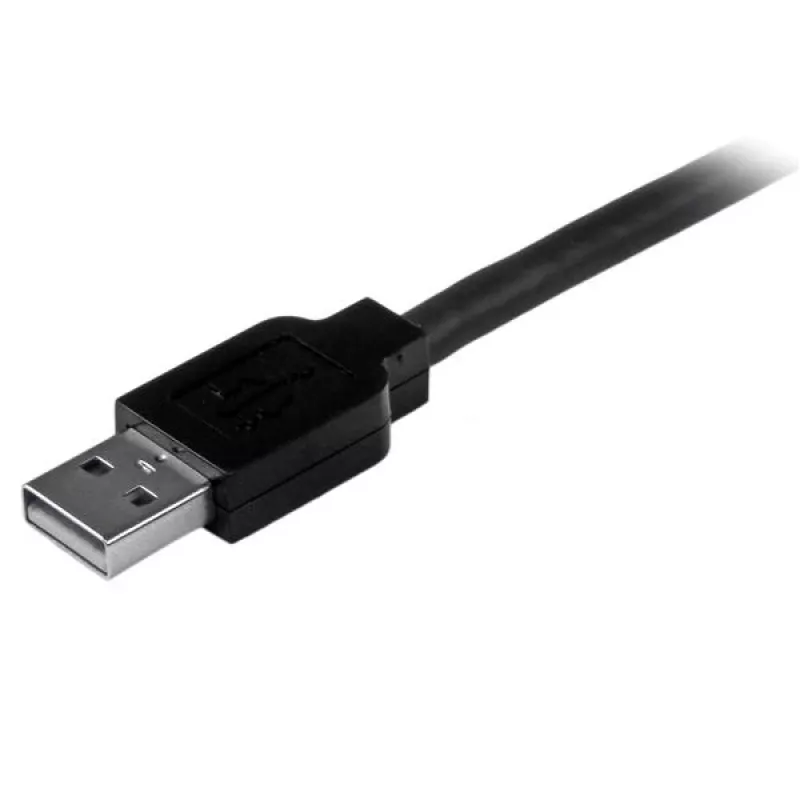 StarTech.com 50 pēdu (15m) aktīvs USB 2.0 A-B kabelis, garš printera USB kabelis, 1x USB-A (tēviņš), 1x USB-B (tēviņš) - Melns