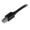StarTech.com 50 pēdu (15m) aktīvs USB 2.0 A-B kabelis, garš printera USB kabelis, 1x USB-A (tēviņš), 1x USB-B (tēviņš) - Melns