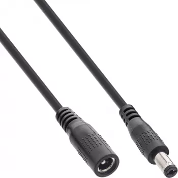 InLine pagarinātāja kabelis DC, tēviņš/mātīte 5.5x2.1mm, melns, 3m