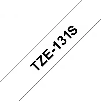 Brother TZE131S lentes kasetne melna uz caurspīdīga TZe