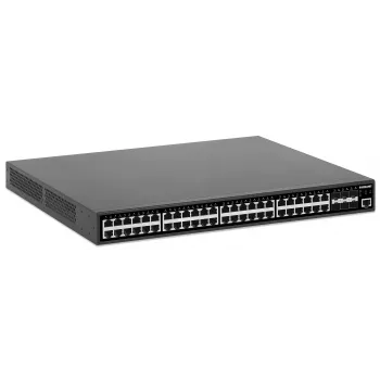 Intellinet 48-Port Gigabit Ethernet PoE+ Layer 2+ Managed Switch ar sešiem 10G SFP+ augšupsaitēm, IEEE 802.3at/af (PoE+/PoE) saderīgs, 450 W PoE budžets, Layer 2+/Layer 3 Lite, 6 x 10G SFP+ atvērti