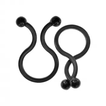 InLine Twist Ties 26–30 mm melns, 10 gab. — kabeļu sakārtošanai