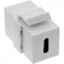 InLine USB 3.1 Snap-In modulis, USB-C sieviete/sieviete, balts korpuss