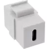 InLine USB 3.1 Snap-In modulis, USB-C sieviete/sieviete, balts korpuss