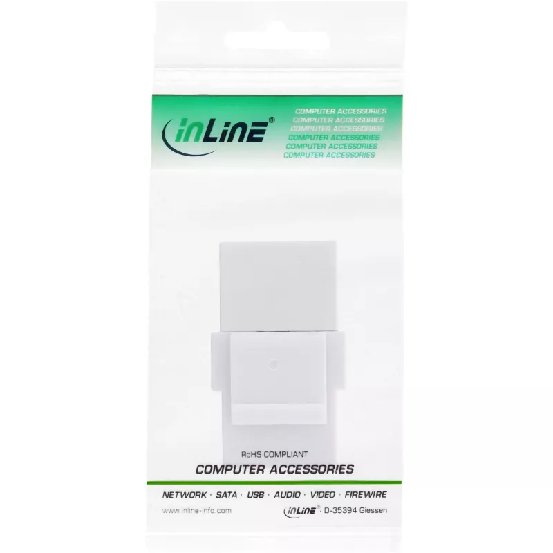 InLine USB 3.1 Snap-In modulis, USB-C sieviete/sieviete, balts korpuss