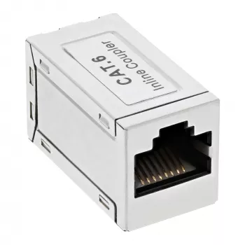 InLine Cat.6 adapter, pilnībā ekranēts, metāla, 2x RJ45 F/F, 1:1