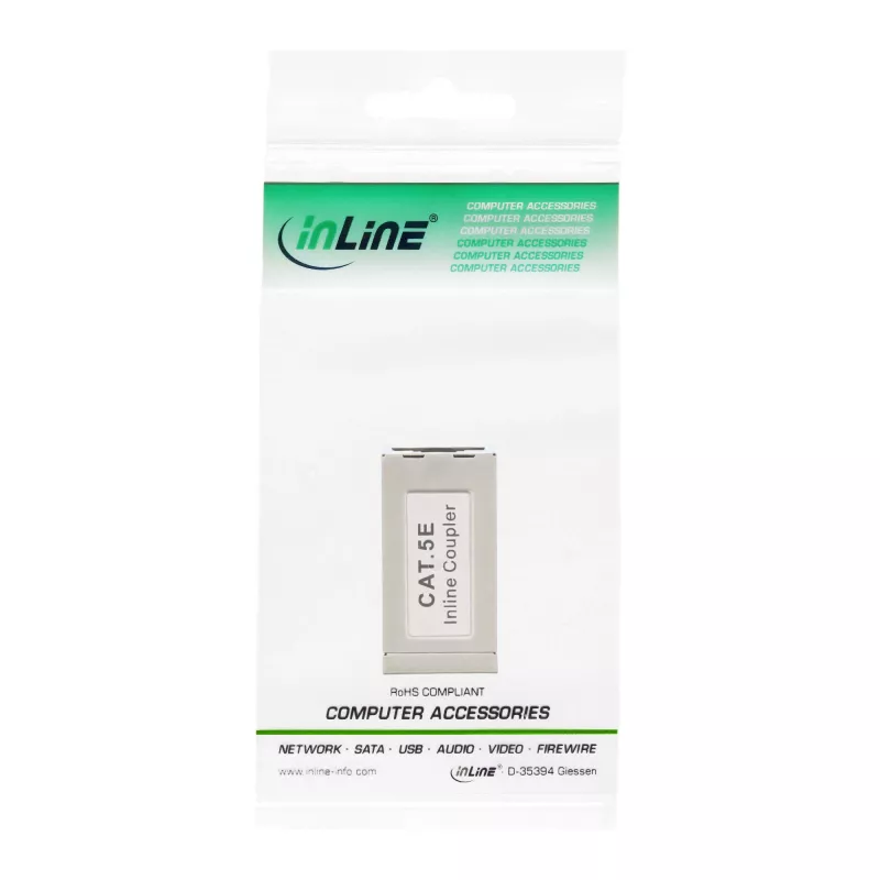 InLine Cat.5e adapter, pilnībā ekranēts, metāla, 2x RJ45 F/F, 1:1