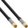 InLine Premium SAT kabelis, 4x ekranēts, 2x F-vīriešu, >110dB, melns, 3m