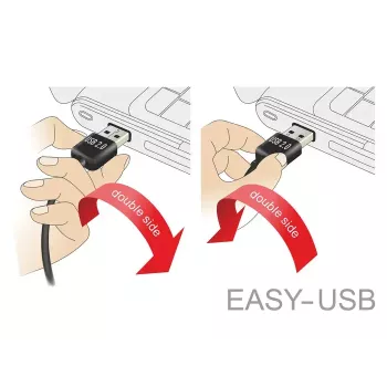 USB kabelis DeLOCK 83846 USB 2.0 1 m USB A Micro-USB B Melns