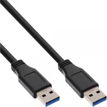 InLine USB 3.2 Gen.1 kabelis A ligzda / A spraudnis, melns, 3m
