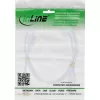 InLine USB 2.0 kabelis A tipa vīrišķais / B tipa vīrišķais, apzeltīti kontaktdakši, ar ferīta serdi, balts, 3 m