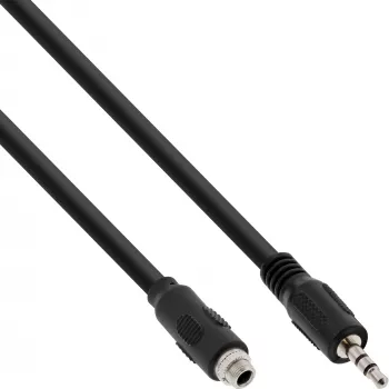 InLine Audio adaptera kabelis, 3.5mm Stereovīrietis/sieviete ar vītni, 0.6m
