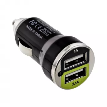 InLine USB DUAL+ KFZ lādētājs ar 1 m spirālveida kabeli