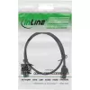 InLine Patch kabelis plāns, U/FTP, Cat.8.1, TPE bezhalogēna, melns 0.25m