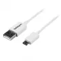 StarTech.com 1m balts Micro USB kabelis - A uz Micro B