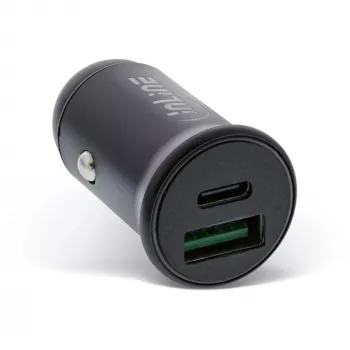 InLine 31502B auto lādētājs USB-A + USB-C, melns
