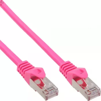 InLine Patch Kabelis SF/UTP Cat.5e Rozā 0,25m