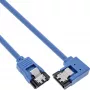 InLine SATA 6Gb/s apaļš kabelis ar vienu 90° leņķa savienotāju, ar fiksatoriem, 0.3m