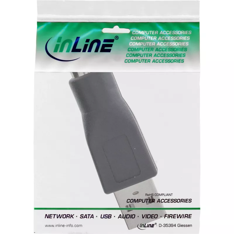 InLine USB Adapter Type A vīrišķais / MD6 sievišķais PS/2 sievišķais